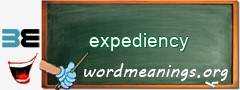 WordMeaning blackboard for expediency
